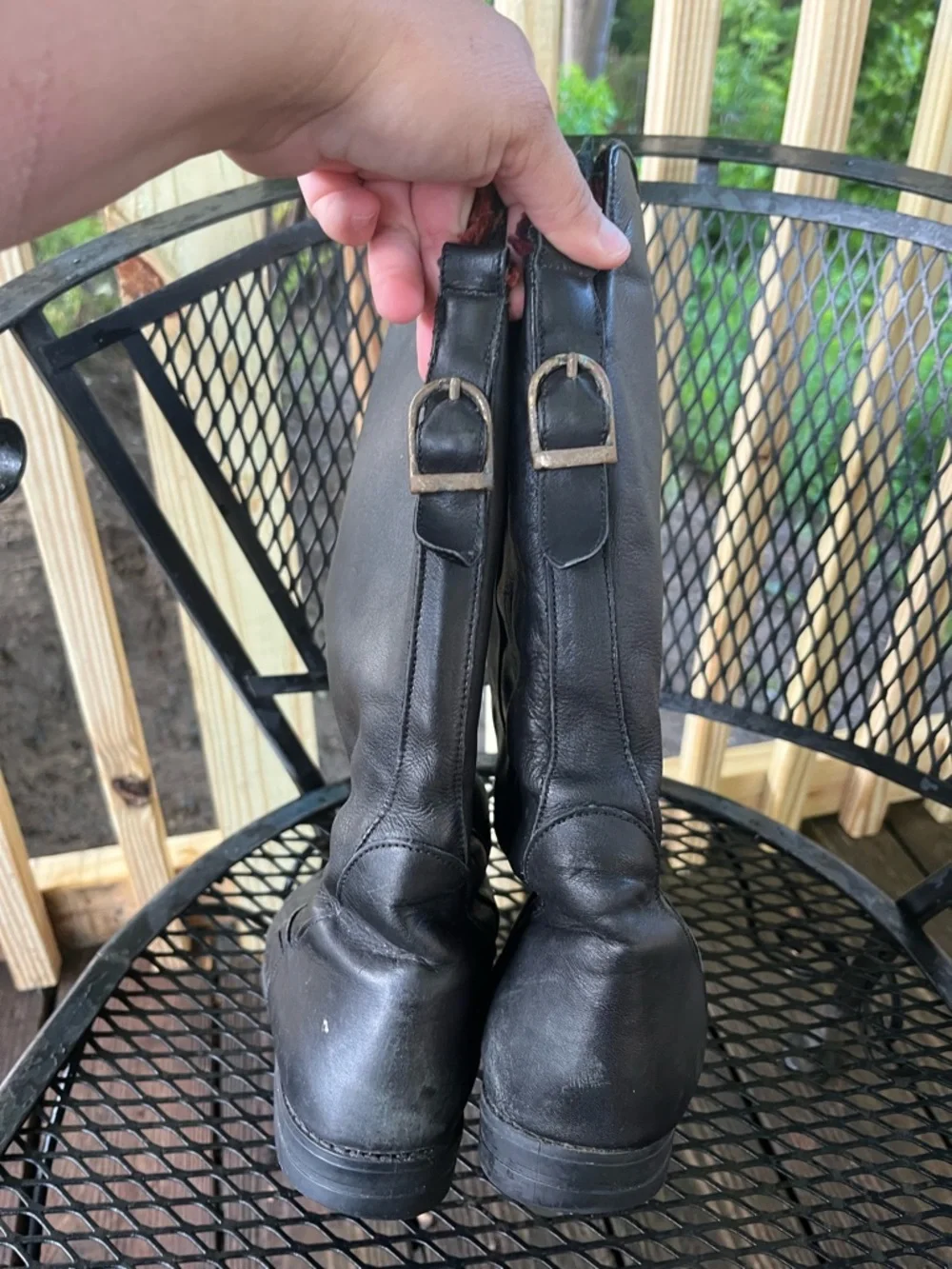 Canada North Fleece Insulated Black Slouchy Leather Boots Size 8.5